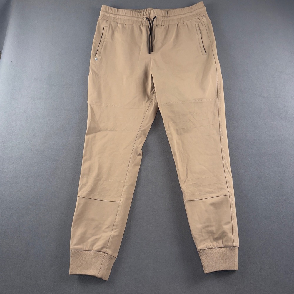 BYLT Premium Basics Mens Joggers Tan Khaki WBJG0228 XL Elastic Waist Stretch